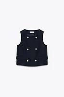 GILET CROISÉ PATTES DE BOUTONNAGE
