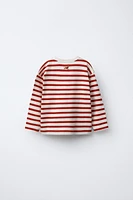 T-SHIRT BRODÉ À RAYURES