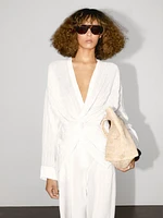 Textured shirt with knot detail