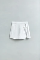 JUPE-SHORT BERMUDA LACET 100 % LIN