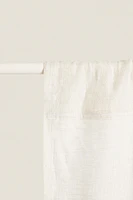 MEDIUM OPACITY DOUBLE-WIDE LINEN CURTAIN