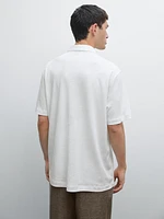 Polo manches courtes lin