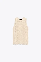 POINTELLE KNIT TOP
