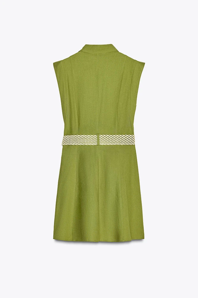 ROBE COURTE AVEC LIN