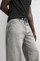 BAGGY FIT JEANS WITH SEAMS