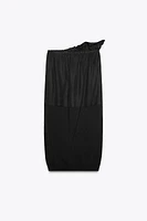 COMBINED KNIT MIDI SKIRT