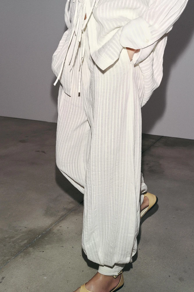ZW COLLECTION STRIPED CUFF PANTS