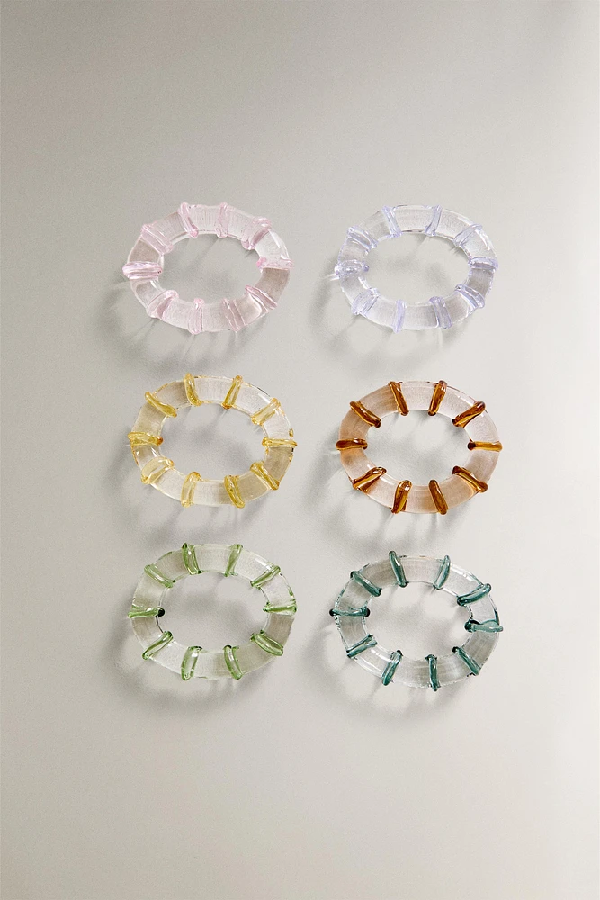 LOT PORTE-SERVIETTES VERRE (LOT DE 6)