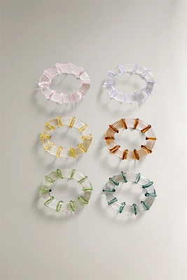 LOT PORTE-SERVIETTES VERRE (LOT DE 6)