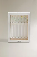 SET OF FLORAL BOROSILICATE GLASS STRAWS (SET OF 6)
