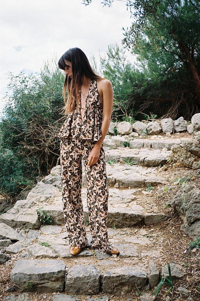 TOP HALTER IMPRIMÉ