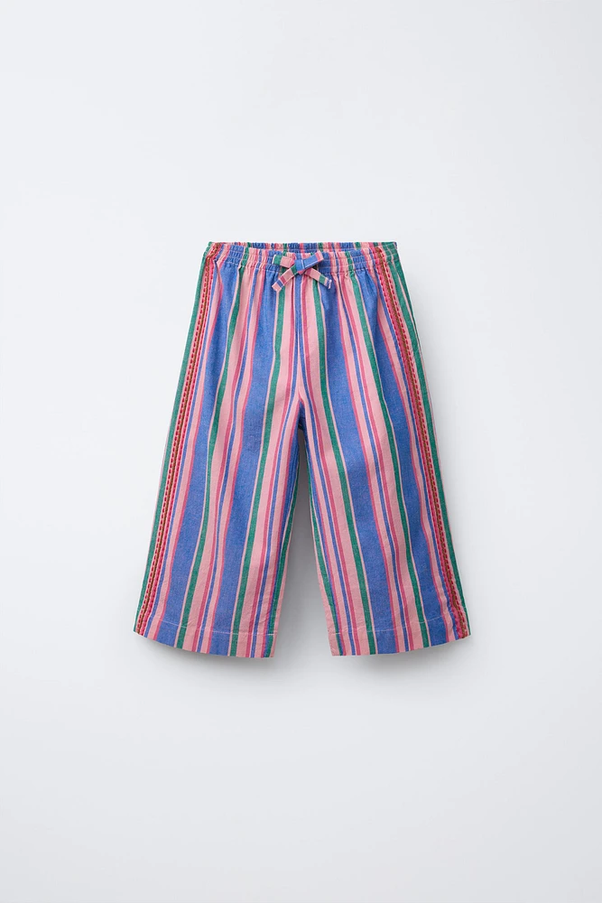 PANTALON DROIT À RAYURES