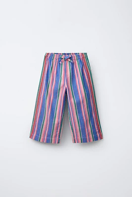 PANTALON DROIT À RAYURES