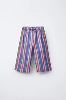 PANTALON DROIT À RAYURES