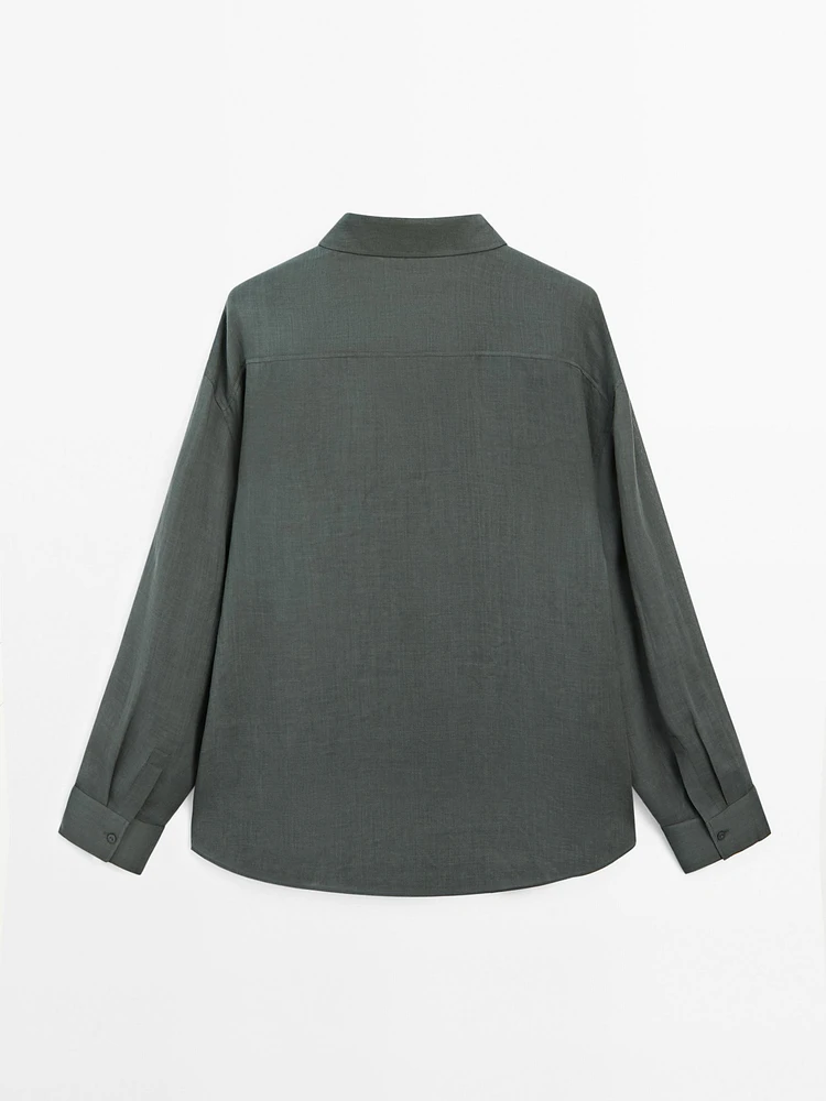 Flowing ramie blend shirt