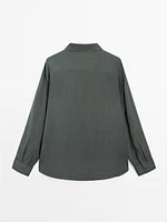Flowing ramie blend shirt