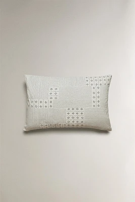HOUSSE DE COUSSIN LIN PATCHWORK