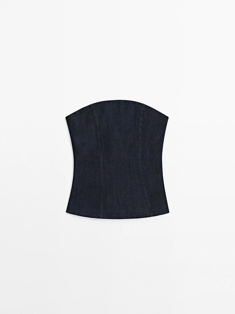 Top bustier denim