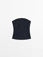 Top bustier denim