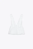 TOP POPELINE LACETS