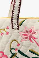 SAC MATELASSÉ BRODERIES CONTRASTE