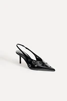 LEATHER SLINGBACK SHOE WITH EYELETS 50TH ANNIVERSARY