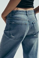 TRF MID-RISE RIPPED WIDE LEG JEANS