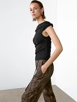Top bustier drapé