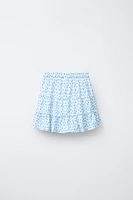 JUPE-SHORT TEXTURÉE À IMPRIMÉ