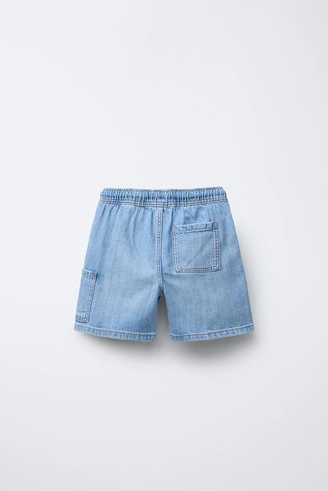 BERMUDA EN DENIM FLUIDE