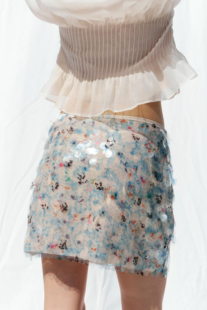 SEQUIN MINI SKIRT