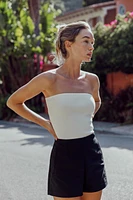 TOP BANDEAU EN MAILLE UNIE