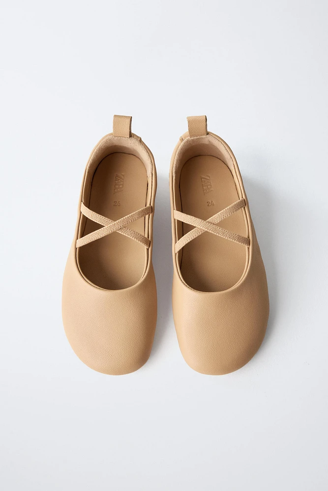 LEATHER BALLET FLATS