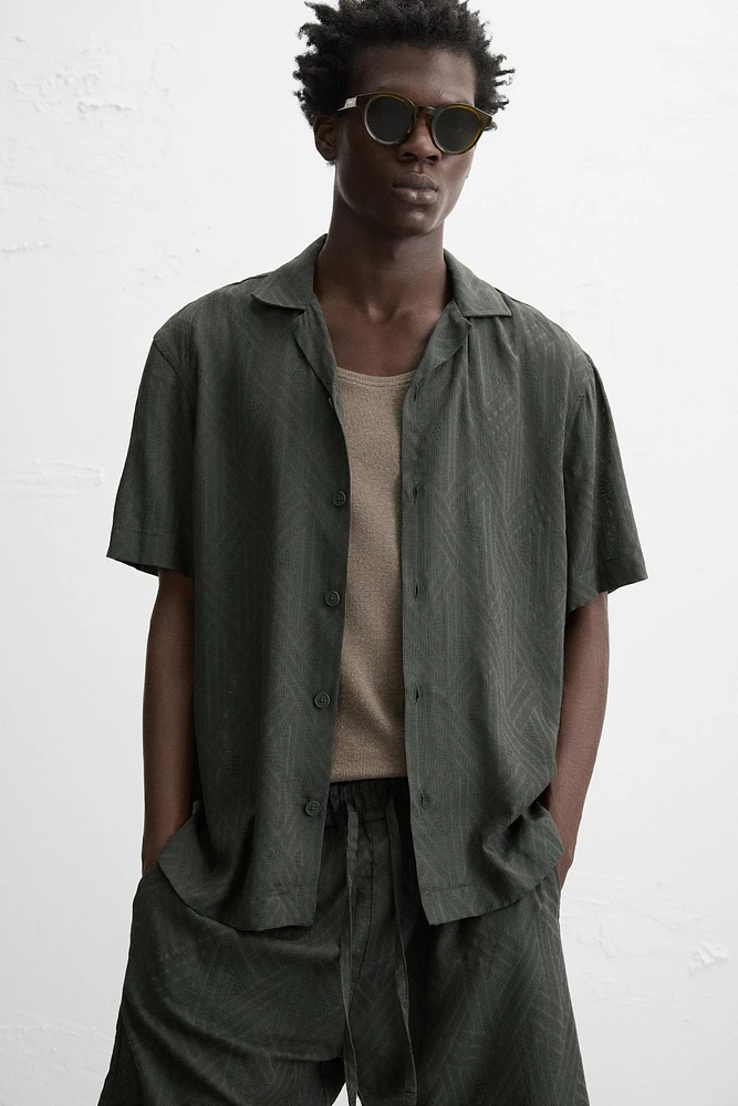 CHEMISE JACQUARD RAYURES