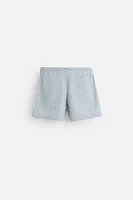 MAILLOT DE BAIN SEMI-LONG À IMPRIMÉ GÉOMÉTRIQUE