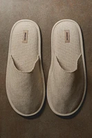 LINEN SLIPPERS