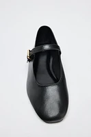 LEATHER BALLET FLATS