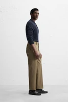 REGULAR FIT PANTS WITH BELT LOOPS