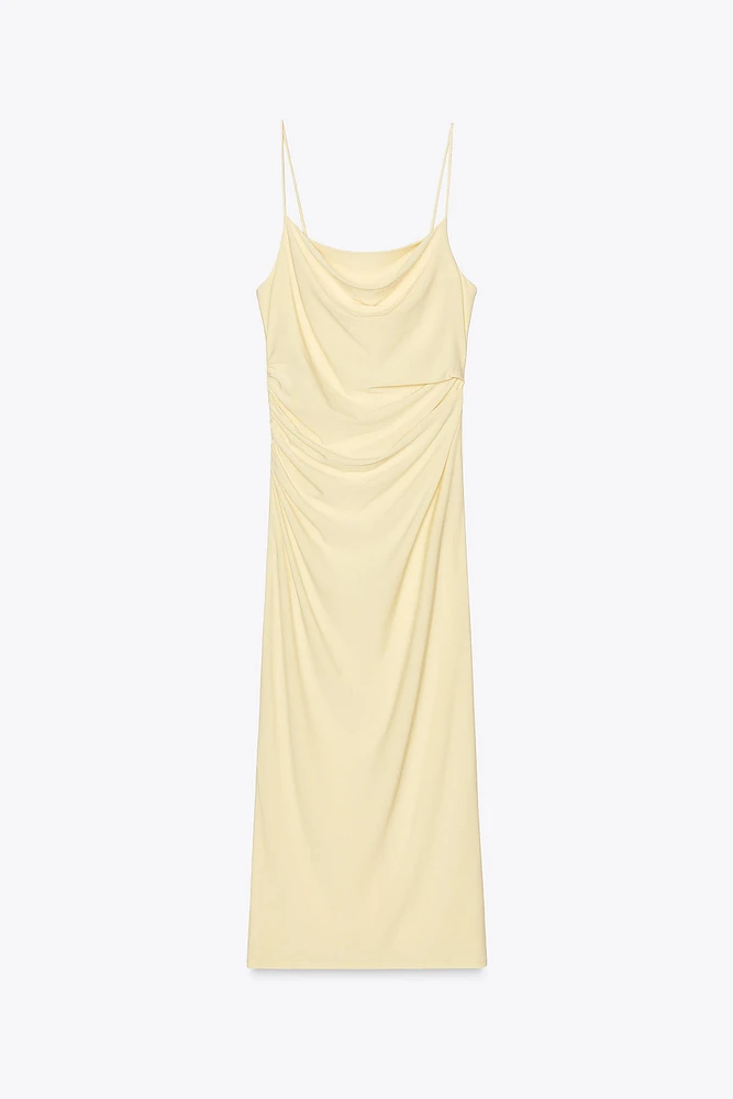 ROBE MI-LONGUE À FRONCES
