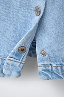 TOP EN DENIM FLEURS BRODÉES