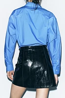 ZW COLLECTION FAUX LEATHER SHORT SKIRT