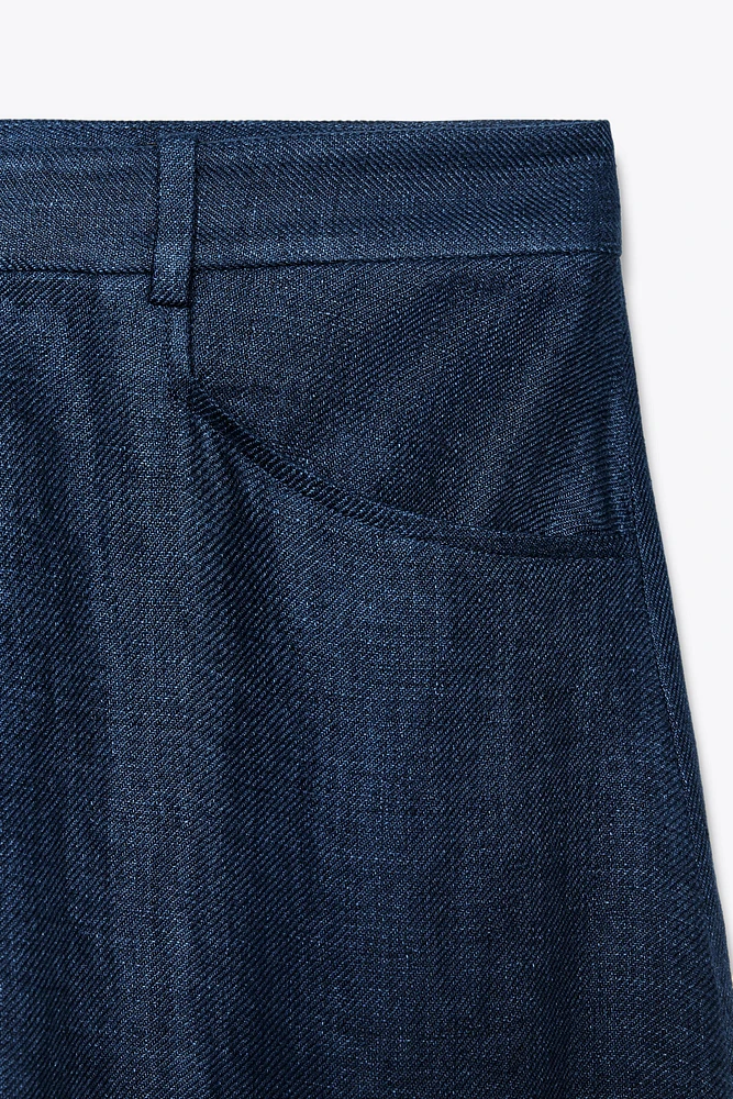 PANTALON BAGGY 100 % LIN ZW COLLECTION LIMITED EDITION
