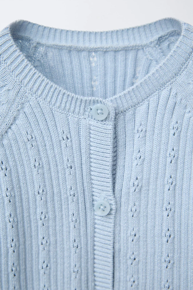 COMBI-SHORT EN MAILLE AJOURÉ