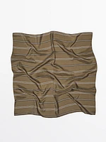 Foulard à rayures 100 % soie