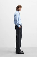 WOOL BLEND STRAIGHT FIT PANTS