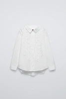 FRILLY POPLIN SHIRT