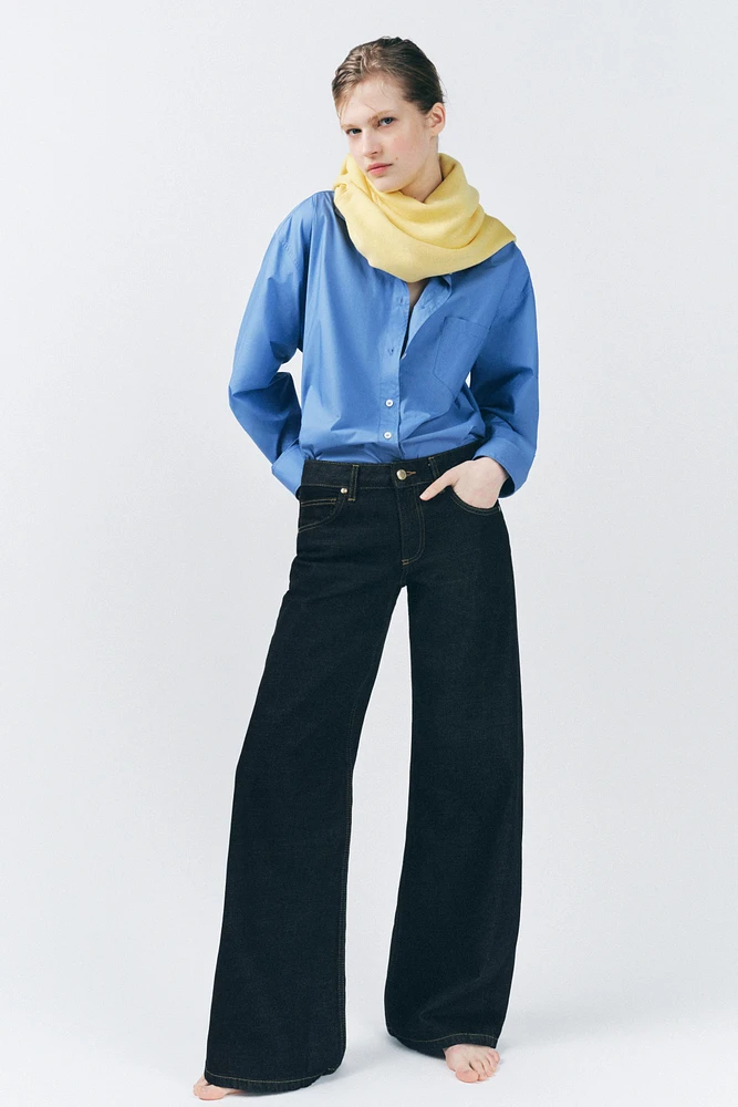 ZW COLLECTION WIDE LEG LOW RISE JEANS