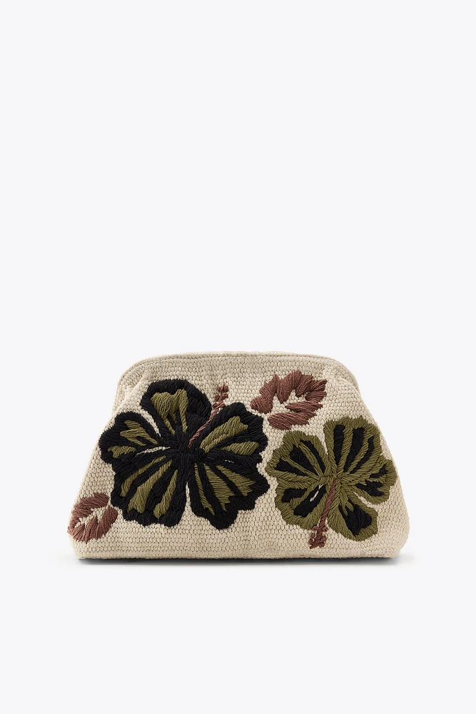 SMALL BAG WITH FLORAL EMBROIDERY