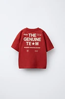 HEAVY WEIGHT TEXT PRINT T-SHIRT