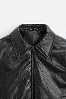 FAUX LEATHER PADDED JACKET